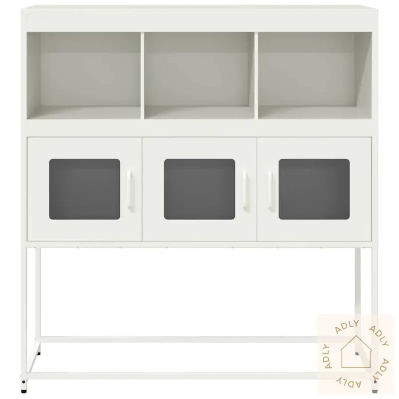 Skjenk Hvit 100,5X39X107 Cm Kaldvalset Stål