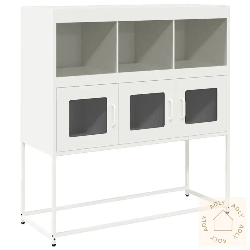 Skjenk Hvit 100,5X39X107 Cm Kaldvalset Stål