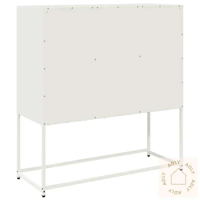 Skjenk Hvit 100,5X39X107 Cm Kaldvalset Stål