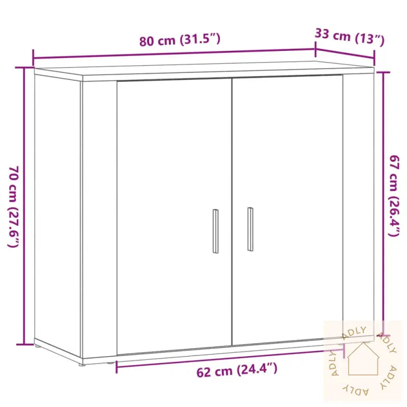 Skjenk Gammelt Tre 80X33X70 Cm Konstruert Tre