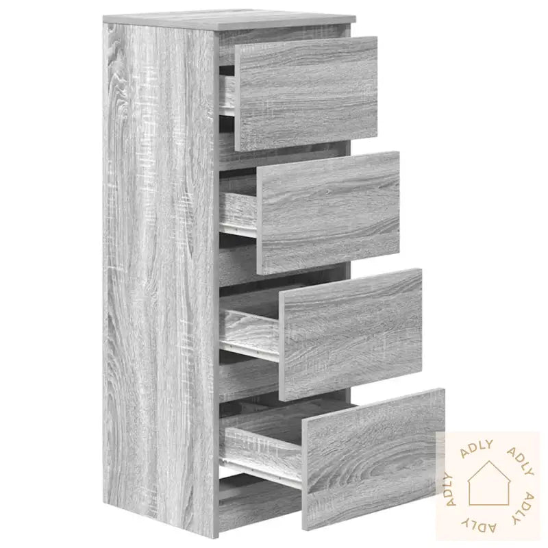 Skjenk Grå Sonoma 37,5X35X99 Cm Konstruert Tre