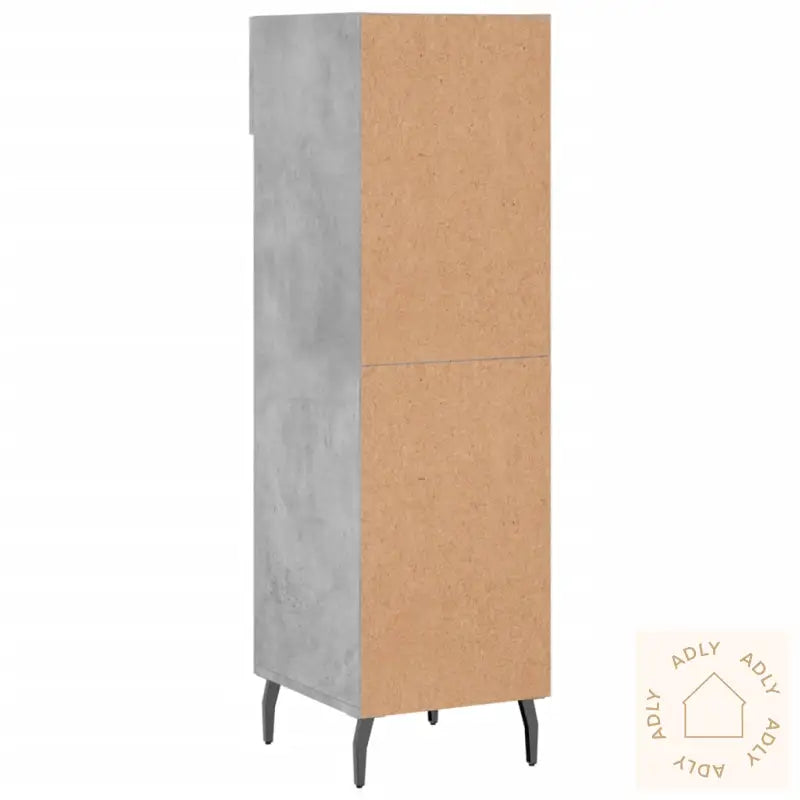 Skohylle Betonggrå 30X35X105 Cm Konstruert Tre