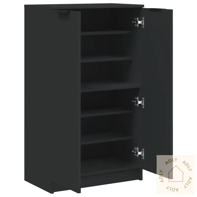 Skoskap Svart 59X35X100 Cm Konstruert Tre