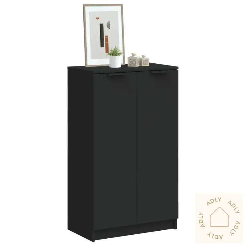 Skoskap Svart 59X35X100 Cm Konstruert Tre
