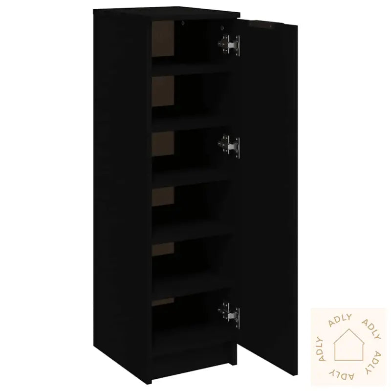 Skoskap Svart 30X35X100 Cm Konstruert Tre