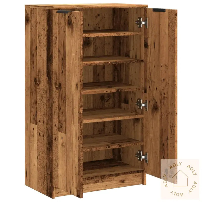 Skoskap Gammelt Tre 59X35X100,5 Cm Konstruert Tre