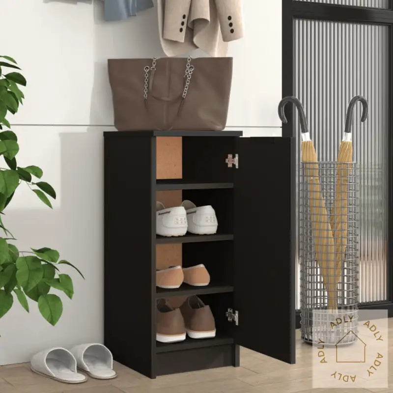 Skoskap Svart 30X35X70 Cm Konstruert Tre