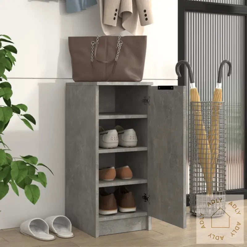 Skoskap Betonggrå 30X35X70 Cm Konstruert Tre