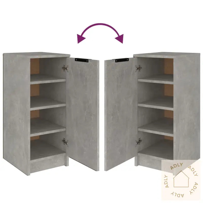 Skoskap Betonggrå 30X35X70 Cm Konstruert Tre