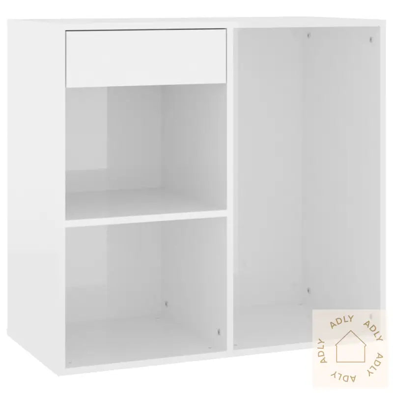 Sminkeskap Høyglans Hvit 80X40X75 Cm Konstruert Tre
