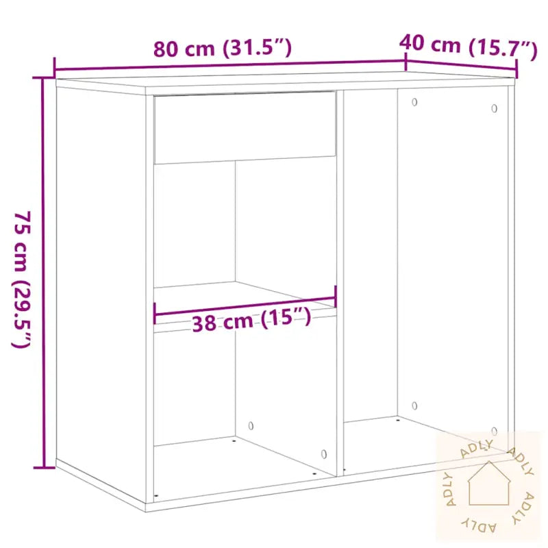 Sminkeskap Gammelt Tre 80X40X75 Cm Konstruert Tre