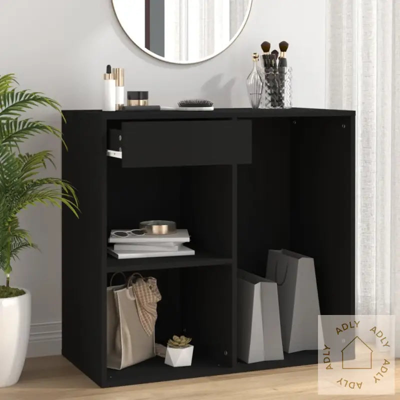 Sminkeskap Svart 80X40X75 Cm Konstruert Tre