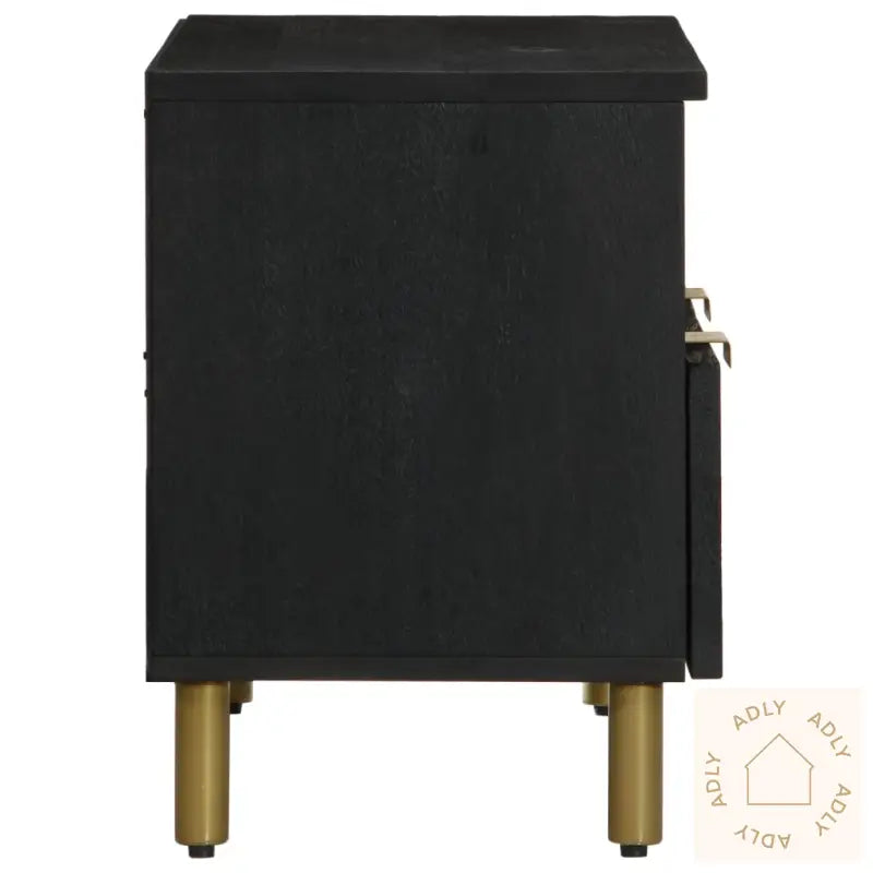 Tv-Benk Svart 70X33X46 Cm Konstruert Tre