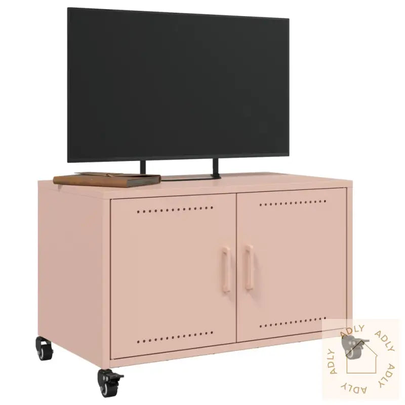 Tv-Benk Rosa 68X39X43,5 Cm Kaldvalset Stål