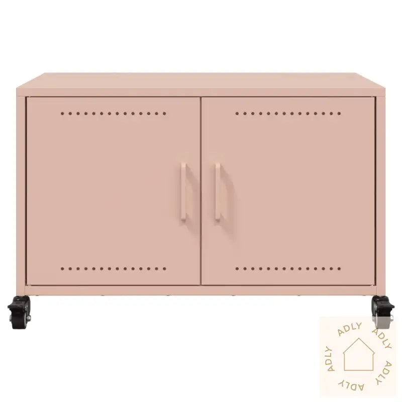 Tv-Benk Rosa 68X39X43,5 Cm Kaldvalset Stål