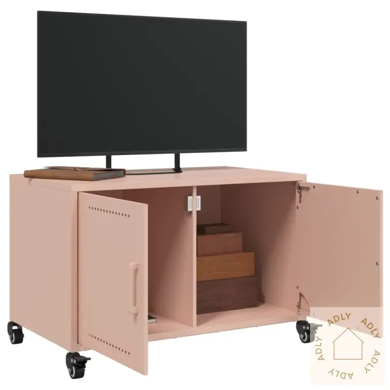 Tv-Benk Rosa 68X39X43,5 Cm Kaldvalset Stål