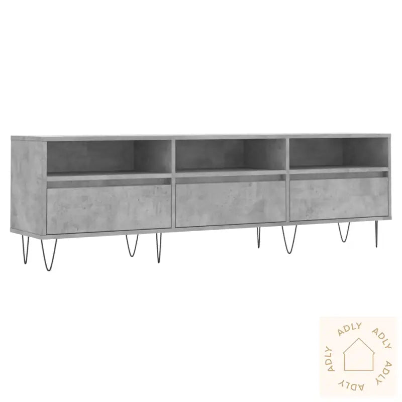 Tv-Benk Betonggrå 150X30X44,5 Cm Konstruert Tre