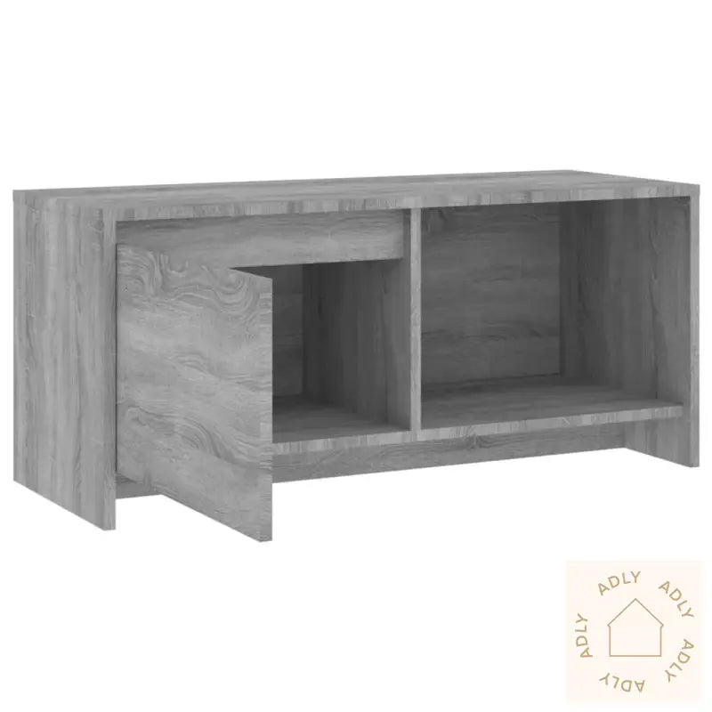 Tv-Benk Grå Sonoma Eik 90X35X40 Cm Konstruert Tre