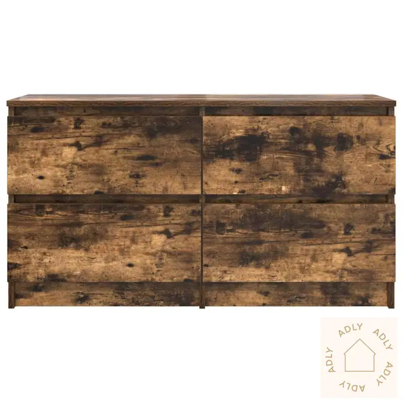 Tv-Benk Røkt Eik 100X35X54 Cm Konstruert Tre