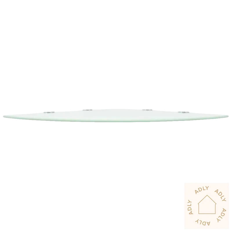 Praktisk vegghylle i herdet glass med metallbraketter for moderne hagemøbler