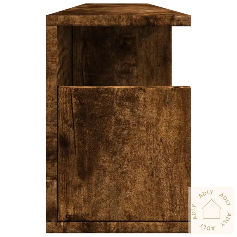 Veggskap 100X20X30 Cm Røkt Eik Konstruert Tre