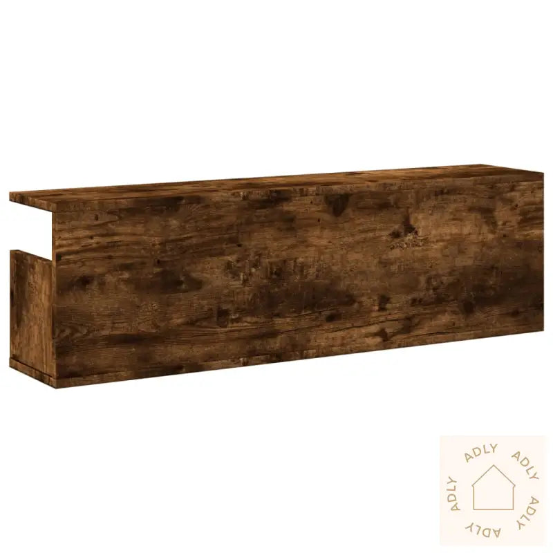 Veggskap 100X20X30 Cm Røkt Eik Konstruert Tre