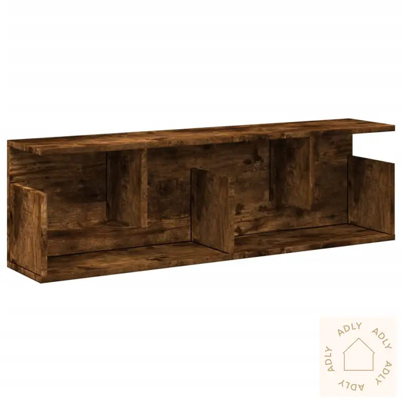 Veggskap 100X20X30 Cm Røkt Eik Konstruert Tre