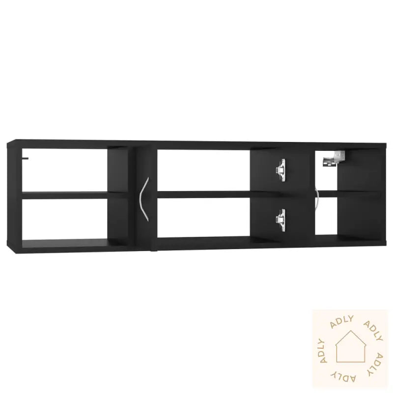 Vegghylle Svart 102X30X29 Cm Konstruert Tre