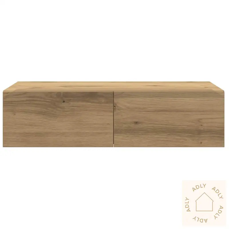 Vegghylle Med Skuffer Artisian Eik 60X26,5X15 Cm Konstruert Tre