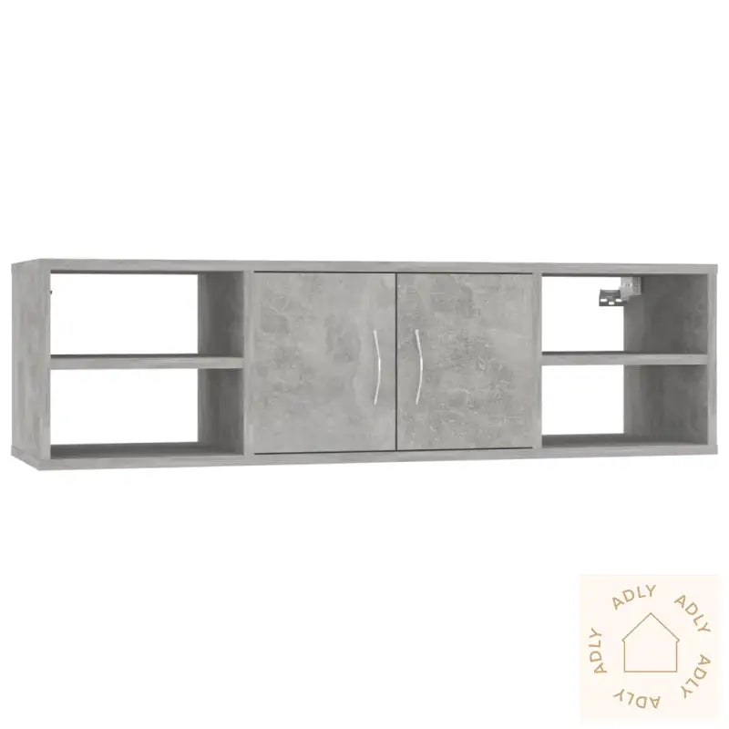 Vegghylle Betonggrå 102X30X29 Cm Konstruert Tre