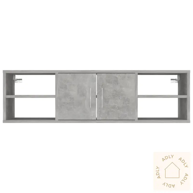 Vegghylle Betonggrå 102X30X29 Cm Konstruert Tre