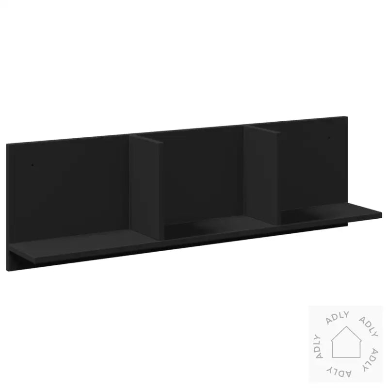 Veggskap 100X16,5X30 Cm Svart Konstruert Tre