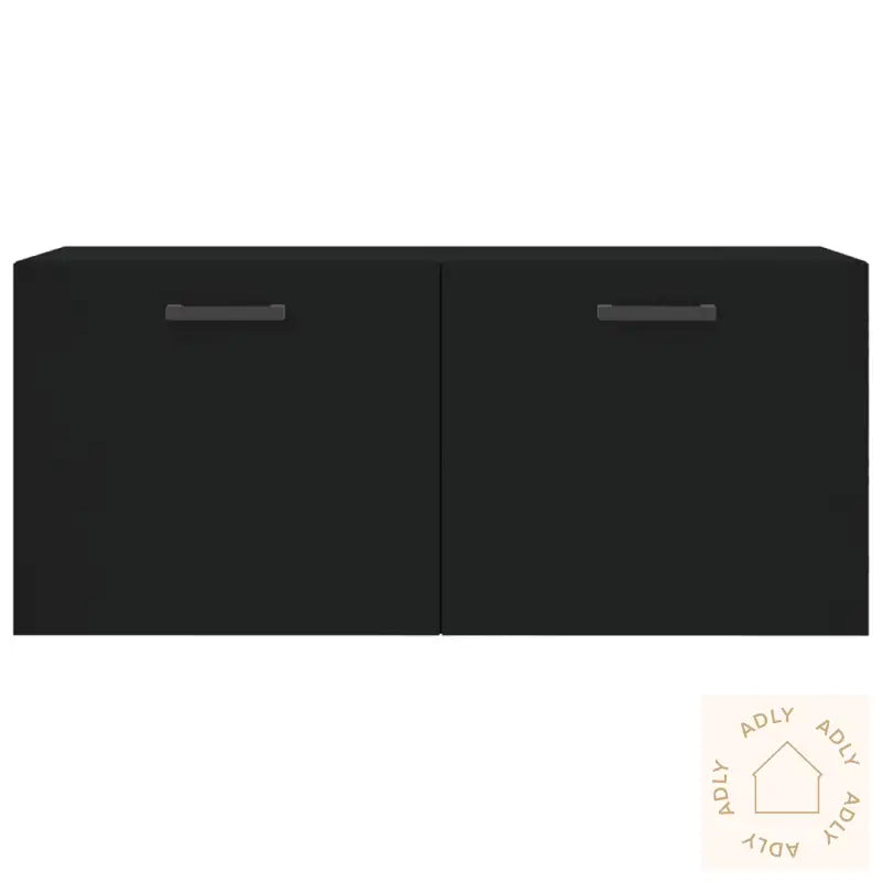 Veggskap Svart 80X36,5X35 Cm Konstruert Tre