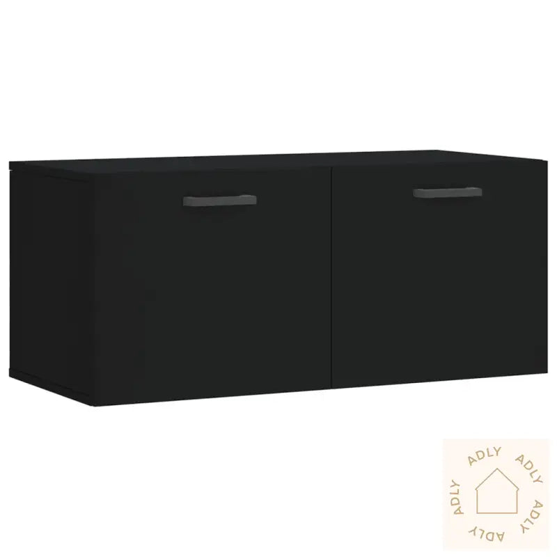 Veggskap Svart 80X36,5X35 Cm Konstruert Tre