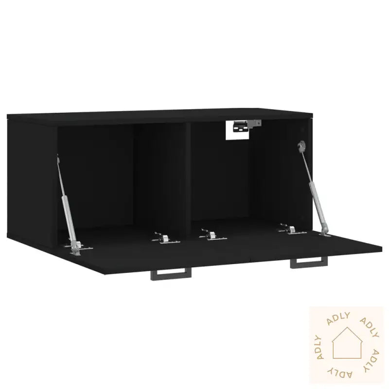 Veggskap Svart 80X36,5X35 Cm Konstruert Tre