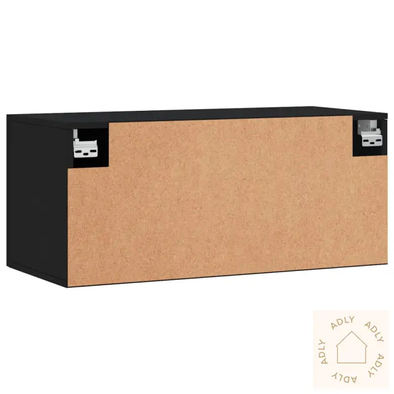 Veggskap Svart 80X36,5X35 Cm Konstruert Tre