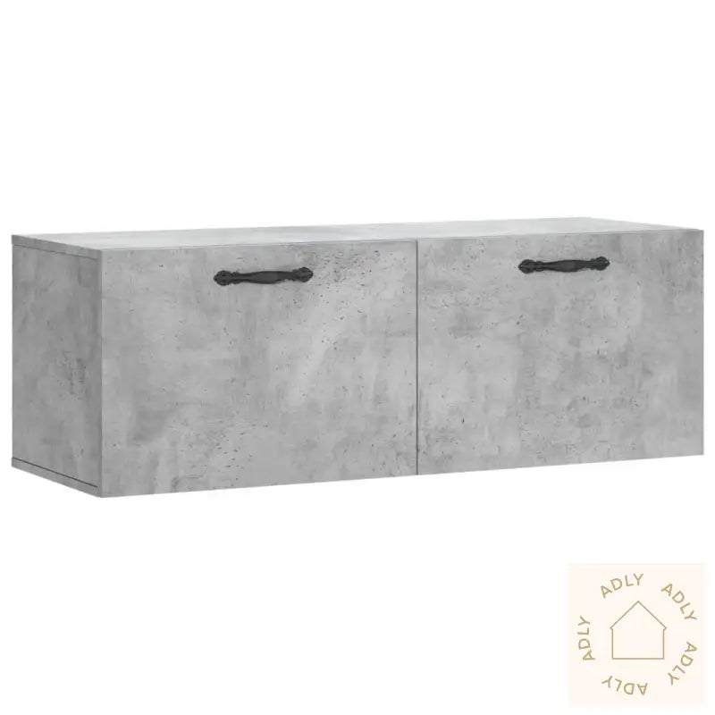 Veggskap Betonggrå 100X36,5X35 Cm Konstruert Tre