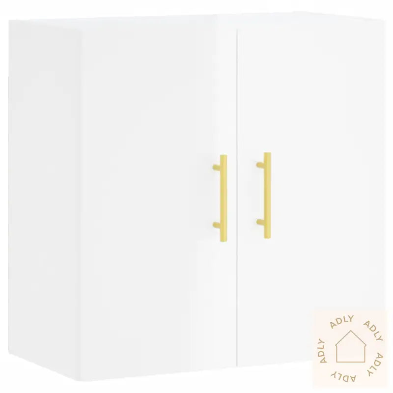 Veggskap Høyglans Hvit 60X31X60 Cm Konstruert Tre