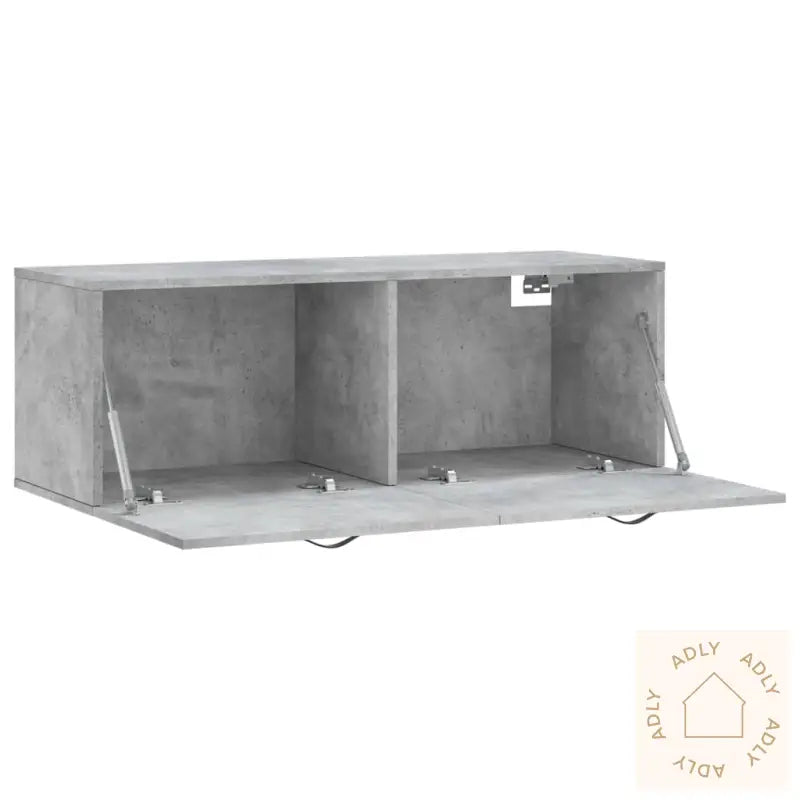 Veggskap Betonggrå 100X36,5X35 Cm Konstruert Tre