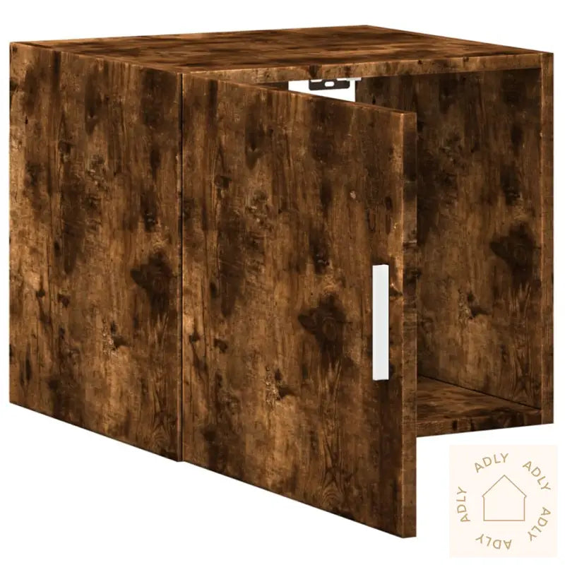 Veggskap Røkt Eik 45X42,5X40 Cm Konstruert Tre