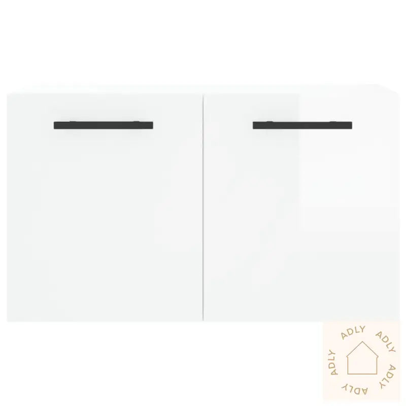 Veggskap Høyglans Hvit 60X36,5X35 Cm Konstruert Tre