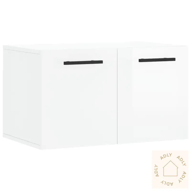 Veggskap Høyglans Hvit 60X36,5X35 Cm Konstruert Tre
