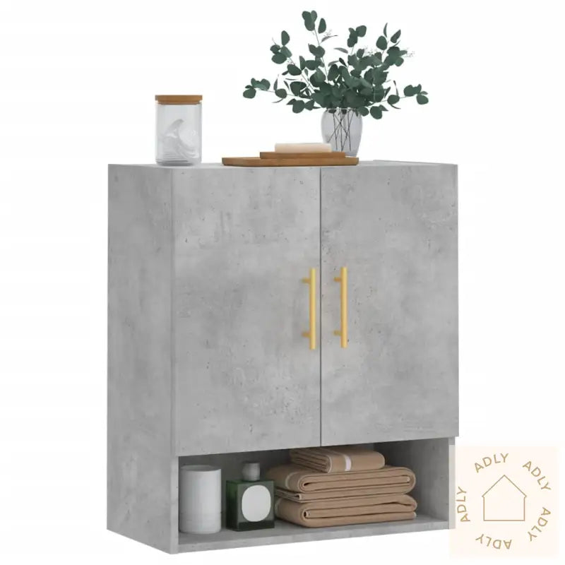Veggskap Betonggrå 60X31X70 Cm Konstruert Tre