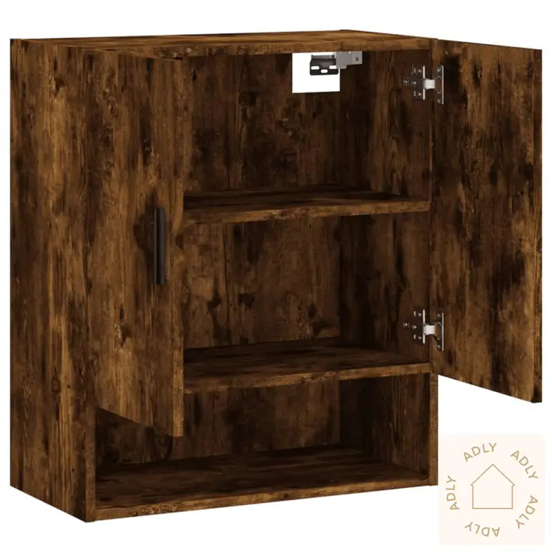 Veggskap Røkt Eik 60X31X70 Cm Konstruert Tre