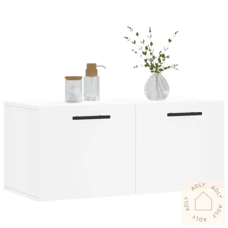 Veggskap Hvit 80X36,5X35 Cm Konstruert Tre