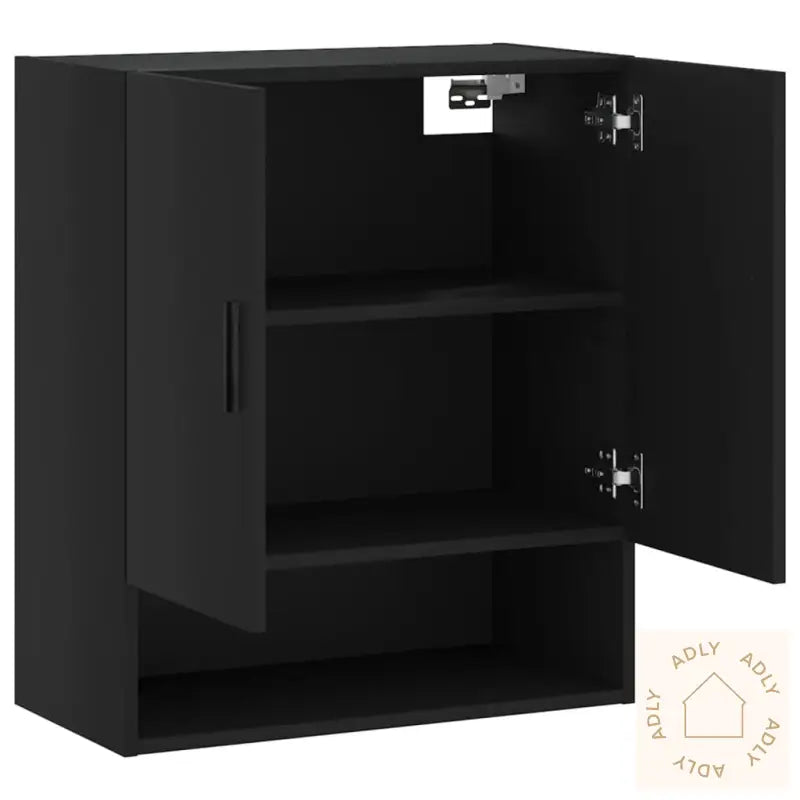 Veggskap Svart 60X31X70 Cm Konstruert Tre