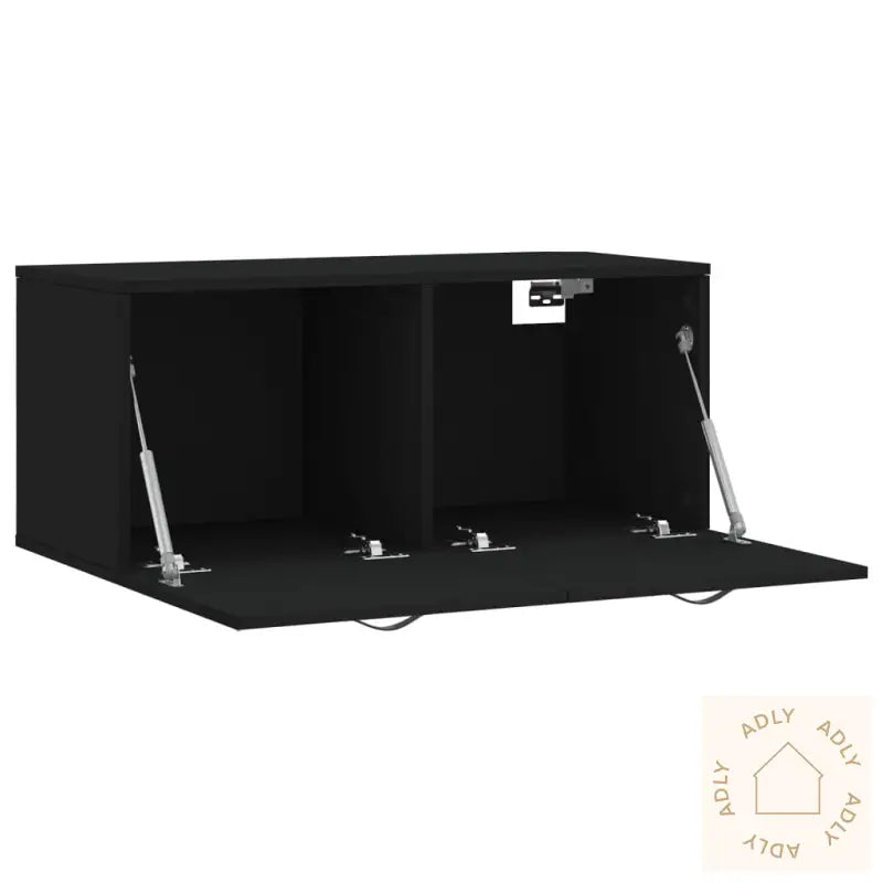 Veggskap Svart 80X36,5X35 Cm Konstruert Tre