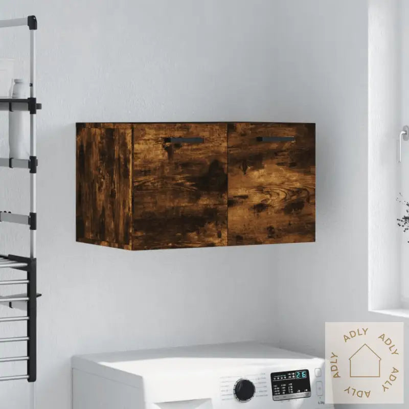 Veggskap Røkt Eik 60X36,5X35 Cm Konstruert Tre