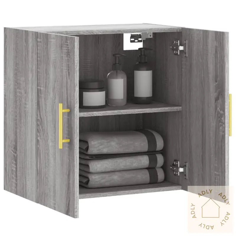 Veggskap Grå Sonoma 60X31X60 Cm Konstruert Tre