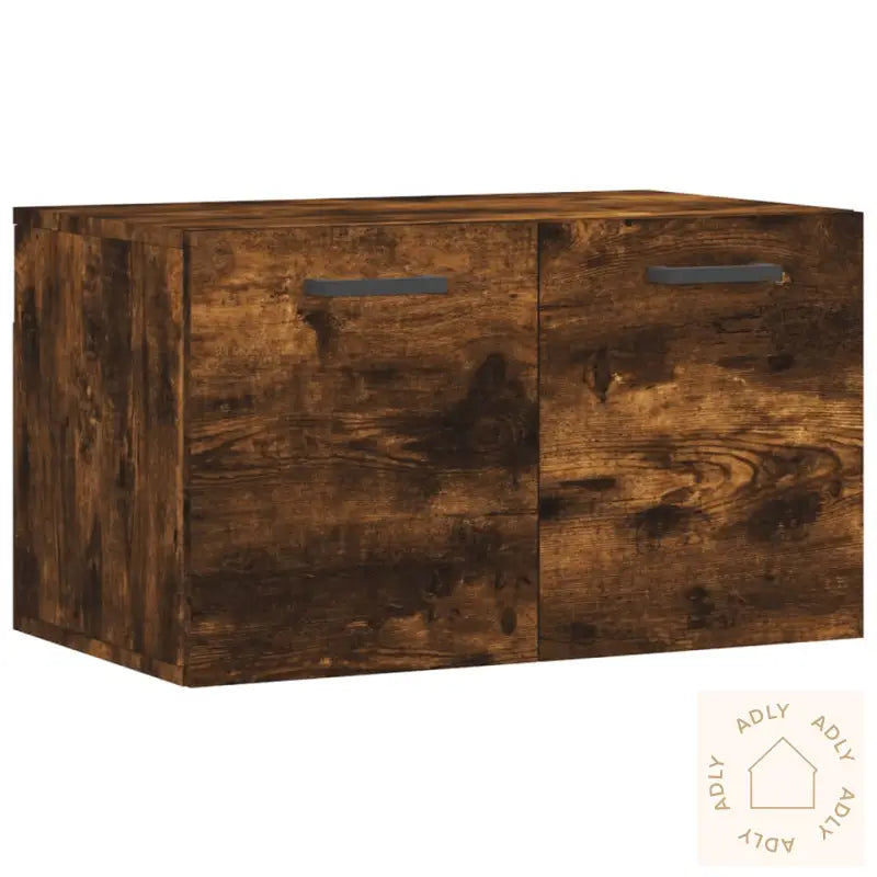 Veggskap Røkt Eik 60X36,5X35 Cm Konstruert Tre